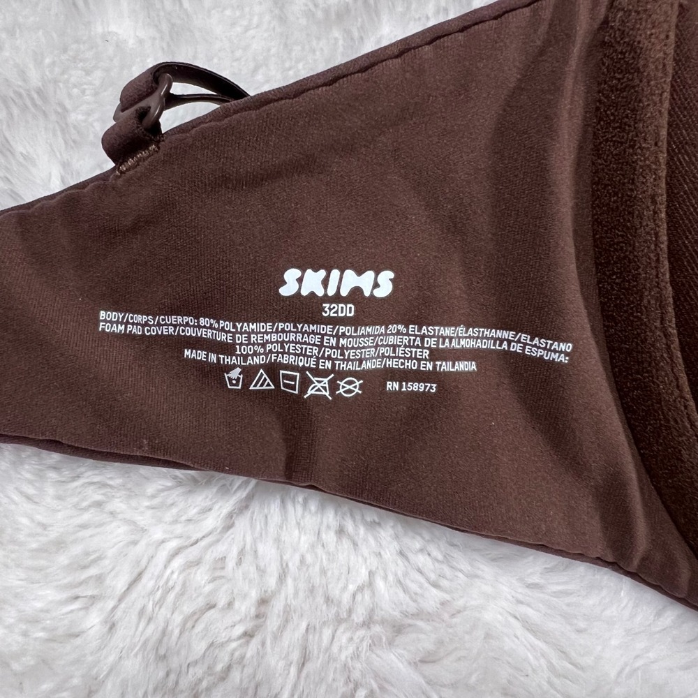 Skims‎ Fits Everybody Push Up Demi Bra Cocoa Brown BR-UWR-2295 Size 32DD NWT - Picture 11 of 12